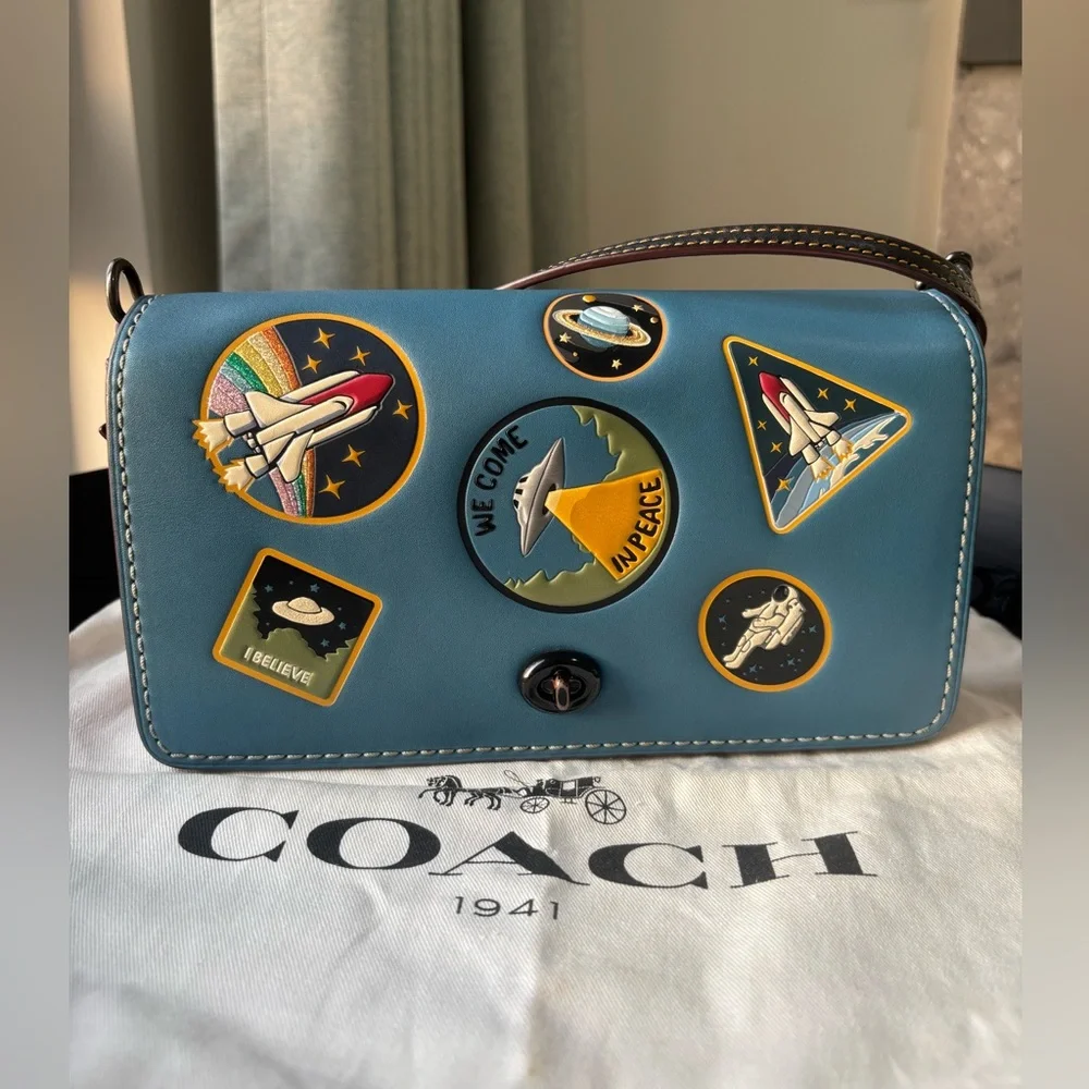 COACH Dinky Bag With Space Patches - Picture 2 of 16
